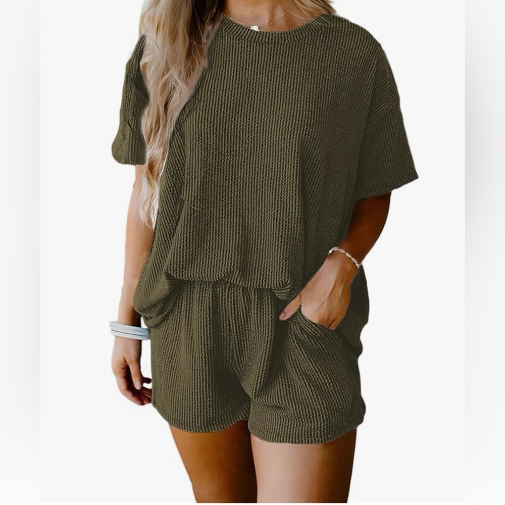 Amazon Olive Green Women's Knit Set